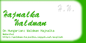 hajnalka waldman business card